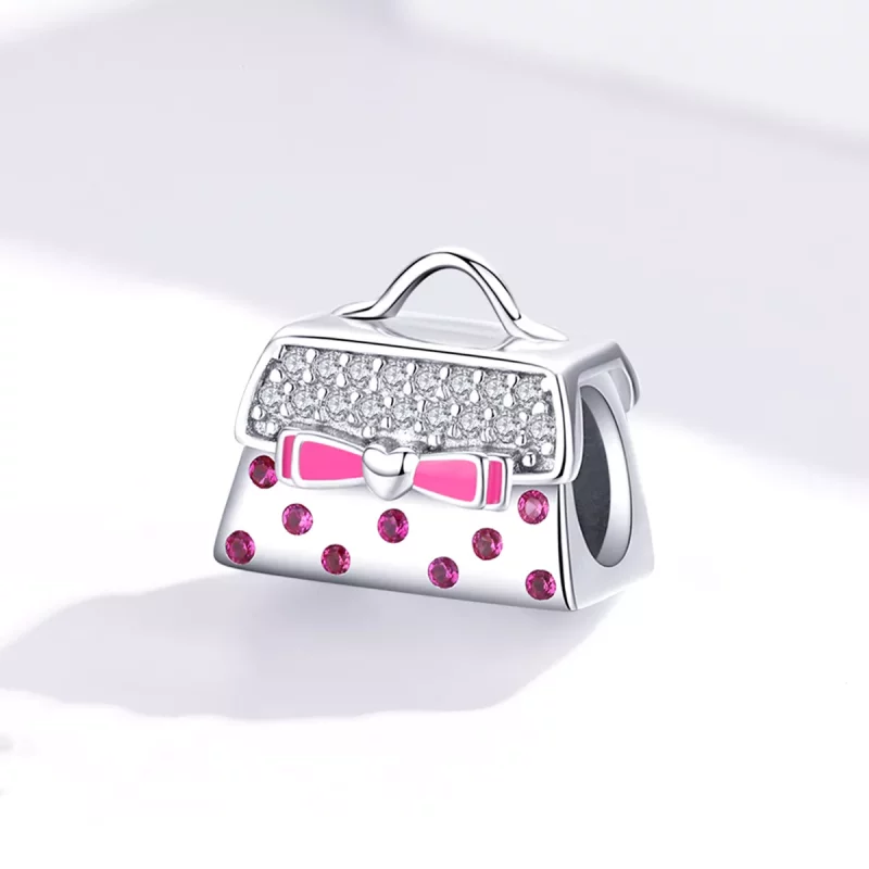 (imagen para) Charm de bolso plateado estilo Pandora - SCC1391 - Ver 2