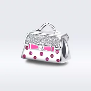Charm de bolso plateado estilo Pandora - SCC1391 (imagen para) Charm de bolso plateado estilo Pandora - SCC1391