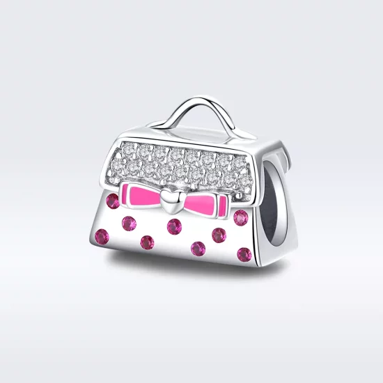 (imagen para) Charm de bolso plateado estilo Pandora - SCC1391