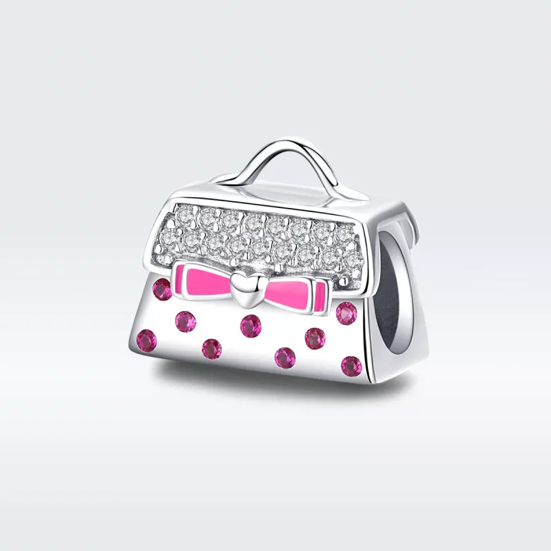 (imagen para) Charm de bolso plateado estilo Pandora - SCC1391
