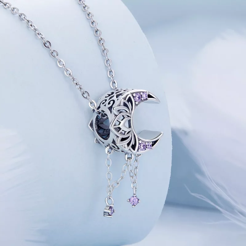 (imagen para) Charm de Borla Estilo Pandora con Luna - BSC636 - Ver 2