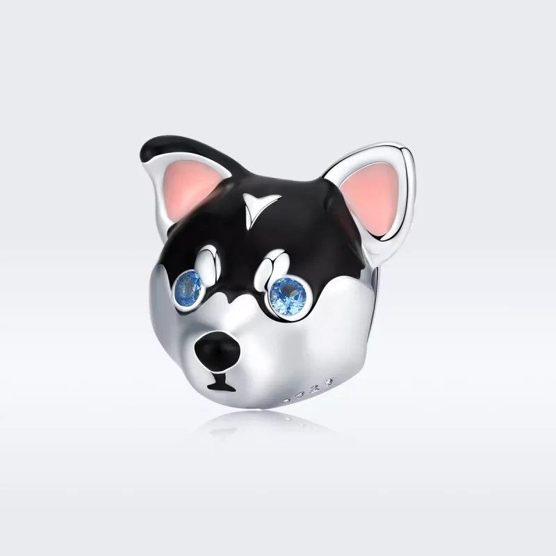 (imagen para) Charm de Cachorro Plateado con Estilo Pandora - BSC191 - Ver 5