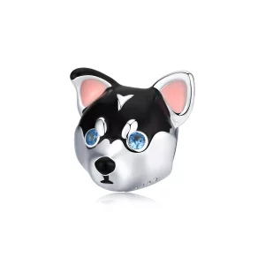 (imagen para) Charm de Cachorro Plateado con Estilo Pandora - BSC191