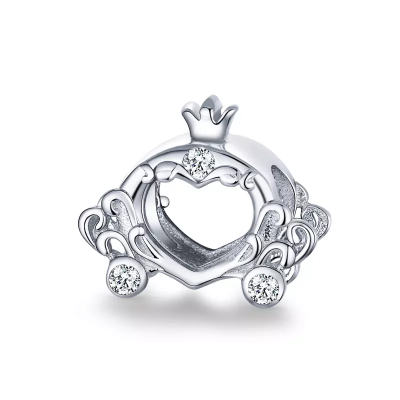 (imagen para) Charm de calabaza de Cenicienta de plata estilo Pandora - BSC270