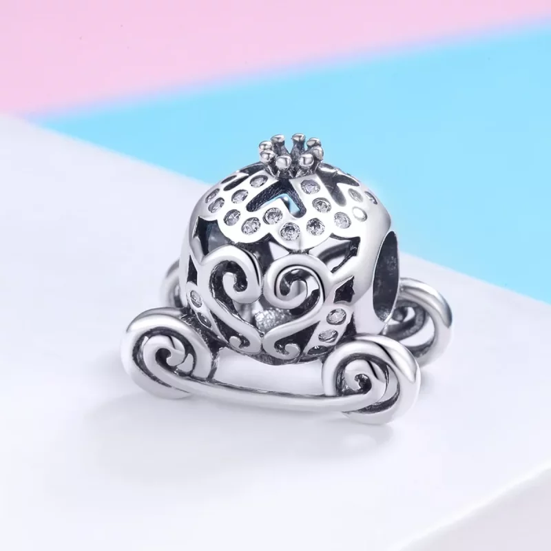 (imagen para) Charm de Calabaza de Cenicienta estilo Pandora en Plata - SCC792 - Ver 2