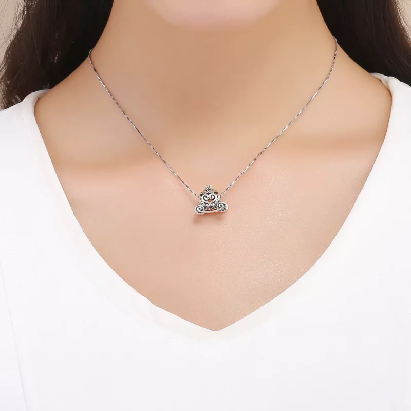 (imagen para) Charm de Calabaza de Cenicienta estilo Pandora en Plata - SCC792 - Ver 5