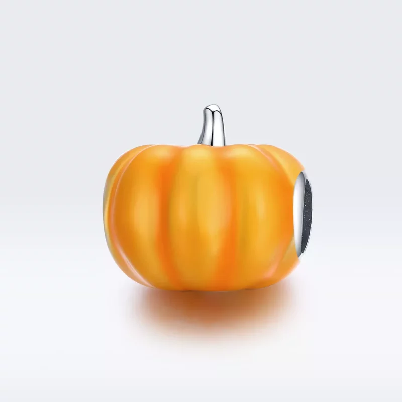 (imagen para) Charm de calabaza lindo estilo Pandora plateado - BSC333 - Ver 5