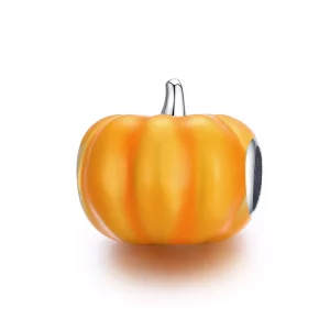 Charm de calabaza lindo estilo Pandora plateado - BSC333 (imagen para) Charm de calabaza lindo estilo Pandora plateado - BSC333