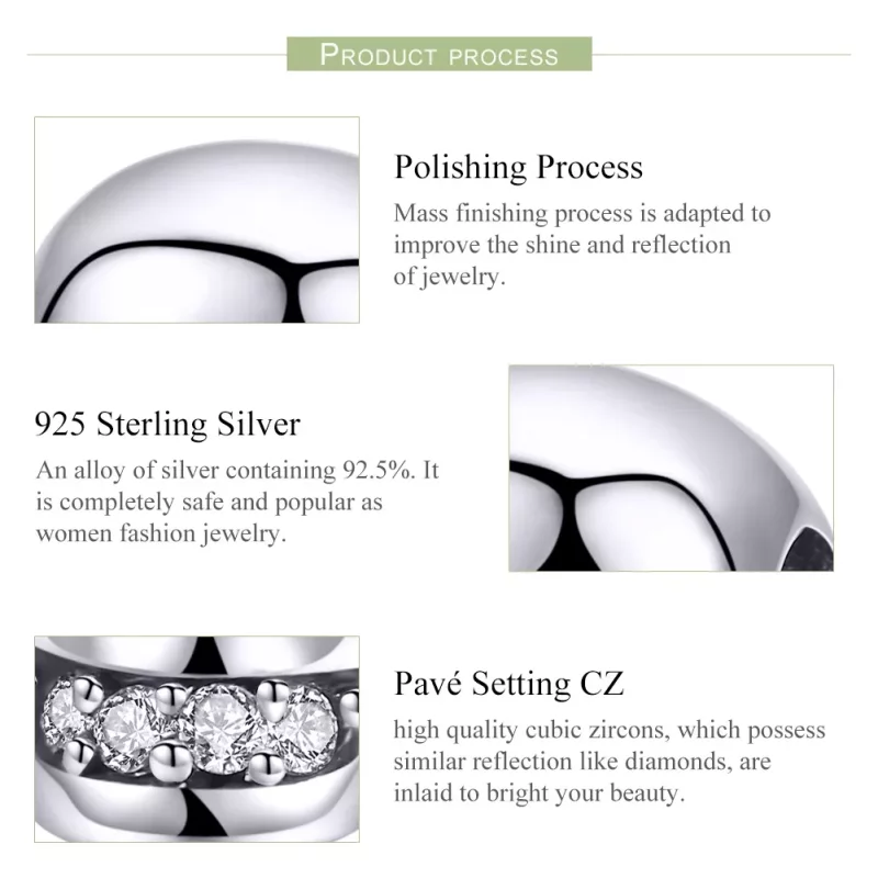 (imagen para) Charm de Calavera en Plata y Blanco Estilo Pandora - SCC965 - Ver 7