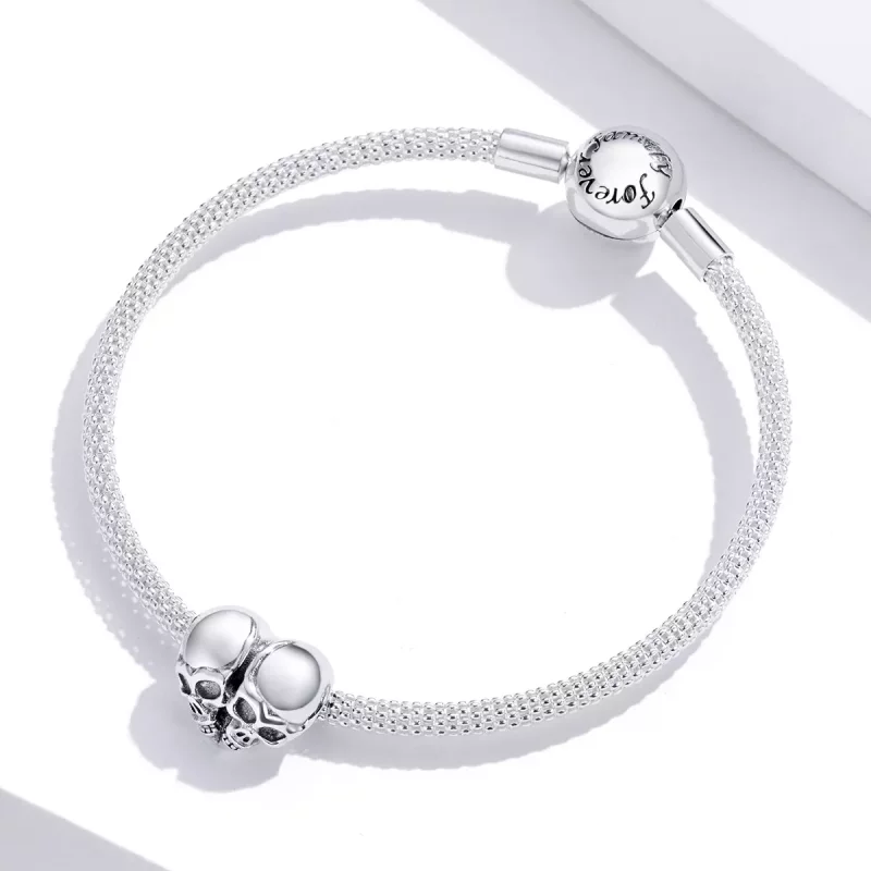 (imagen para) Charm de Calaveras de Plata Estilo Pandora - SCC1519 - Ver 3