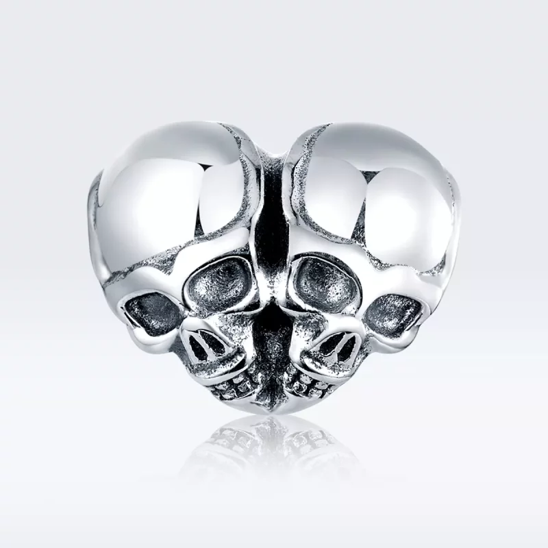 (imagen para) Charm de Calaveras de Plata Estilo Pandora - SCC1519 - Ver 5