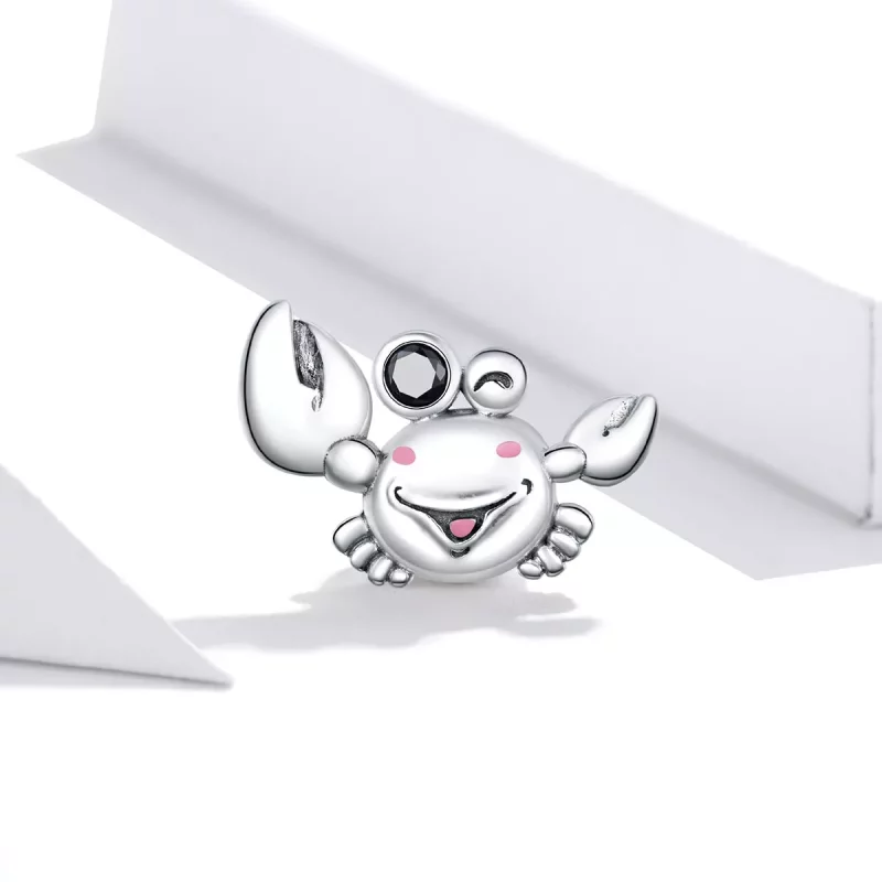 (imagen para) Charm de cangrejo pequeño estilo Pandora - SCC1655 - Ver 2