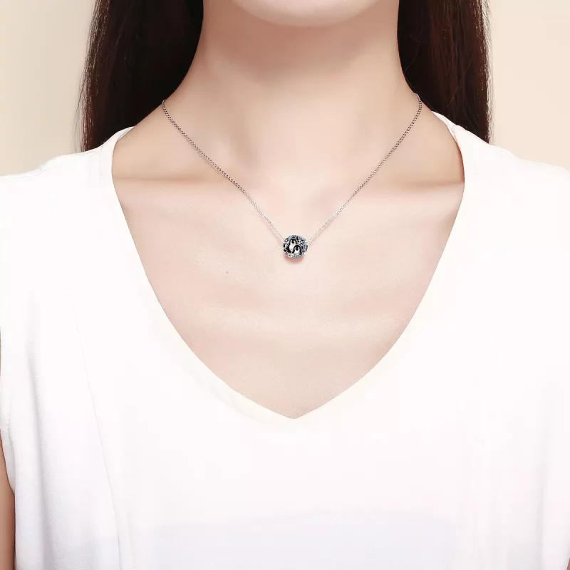 (imagen para) Charm de casa de pingüinos de plata estilo Pandora - SCC992 - Ver 5
