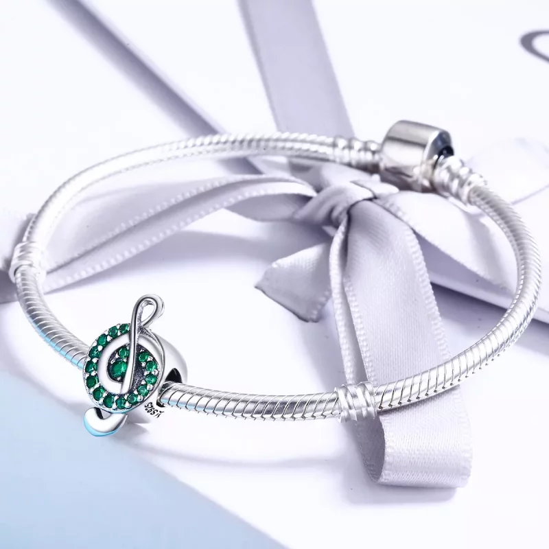 (imagen para) Charm de clave de sol estilo Pandora en plata - SCC450 - Ver 4