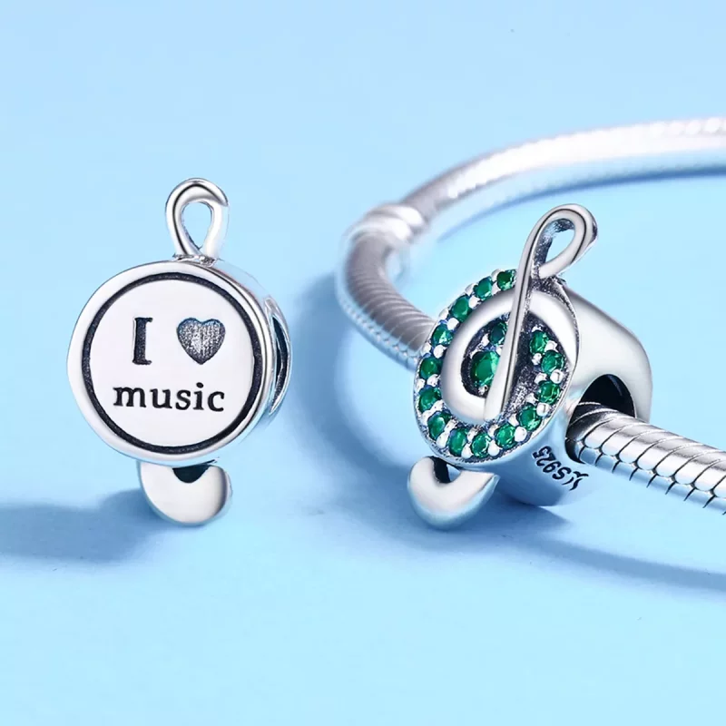 (imagen para) Charm de clave de sol estilo Pandora en plata - SCC450 - Ver 5