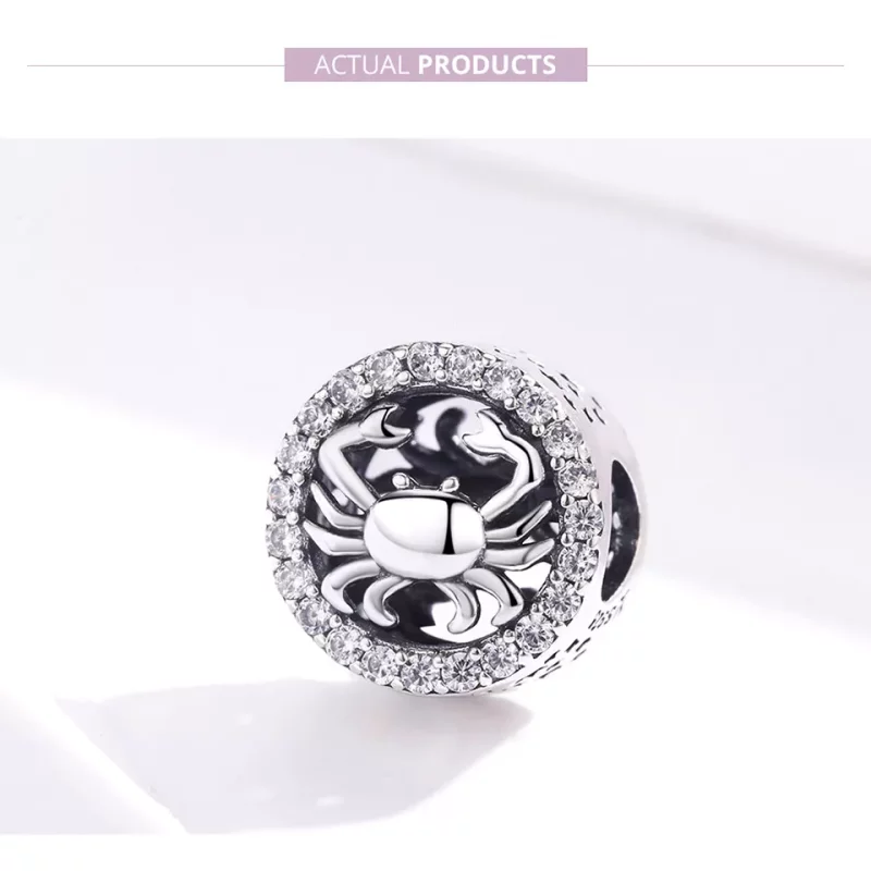 (imagen para) Charm de Cáncer de Plata Estilo Pandora - SCC1213 - Ver 5