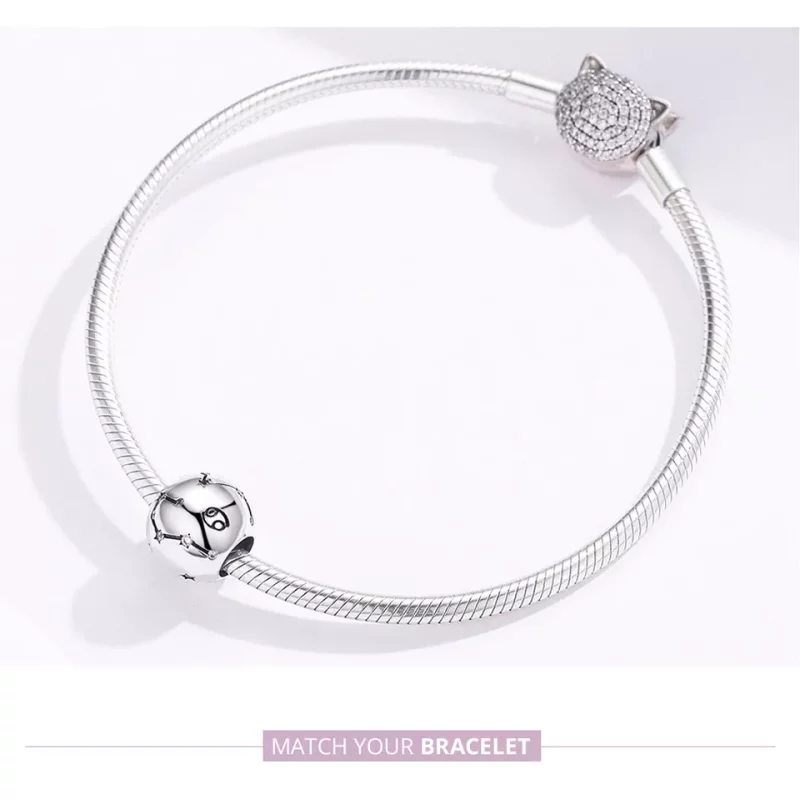 (imagen para) Charm de cáncer de plata estilo Pandora - SCC1218-4 - Ver 6