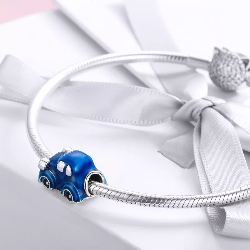 (imagen para) Charm de Coche Antiguo de Plata Estilo Pandora - SCC957 - Ver 3
