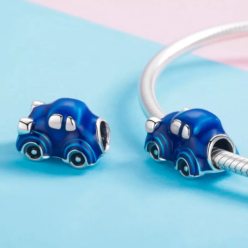(imagen para) Charm de Coche Antiguo de Plata Estilo Pandora - SCC957 - Ver 4