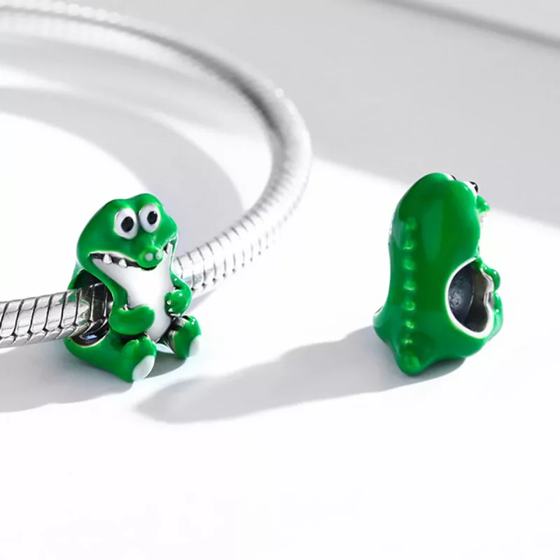 (imagen para) Charm de cocodrilo lindo estilo Pandora - SCC2008 - Ver 4