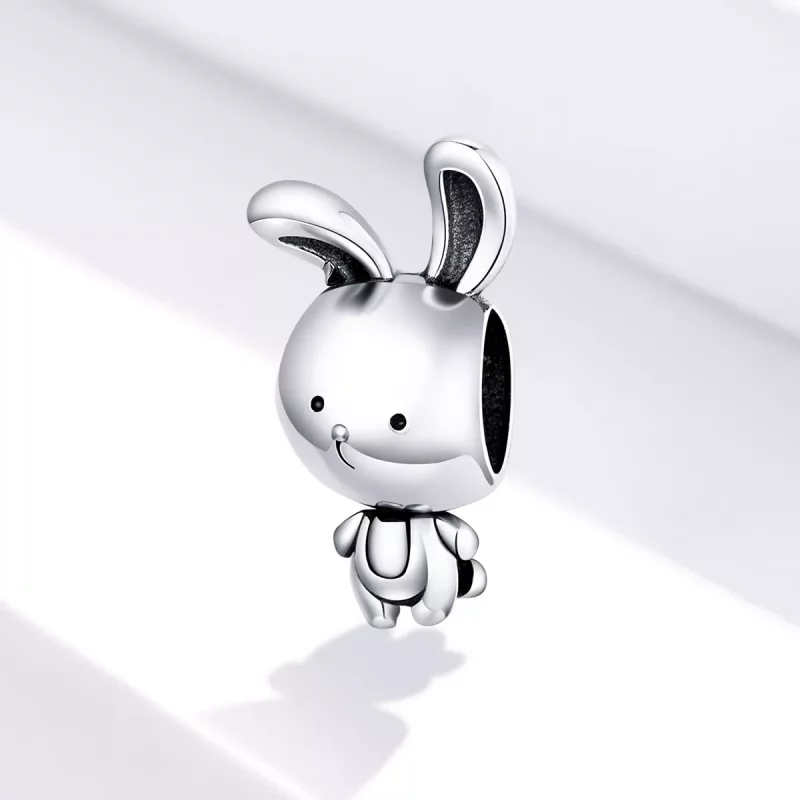 (imagen para) Charm de conejito adorable estilo Pandora en plata - SCC1517 - Ver 2