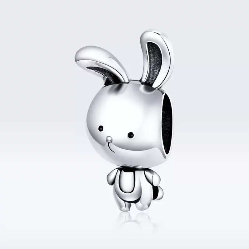 (imagen para) Charm de conejito adorable estilo Pandora en plata - SCC1517 - Ver 5