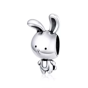 (imagen para) Charm de conejito adorable estilo Pandora en plata - SCC1517