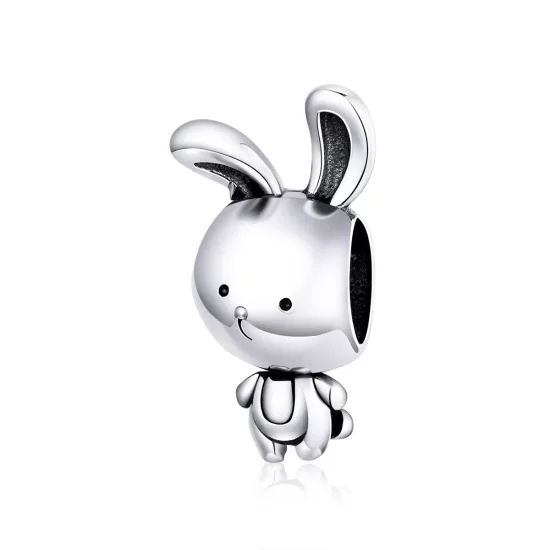(imagen para) Charm de conejito adorable estilo Pandora en plata - SCC1517