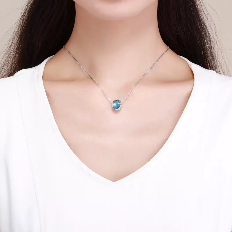 (imagen para) Charm de Confesión de Margaritas de Aquamarina Plateada al estilo de Pandora - S - Ver 5
