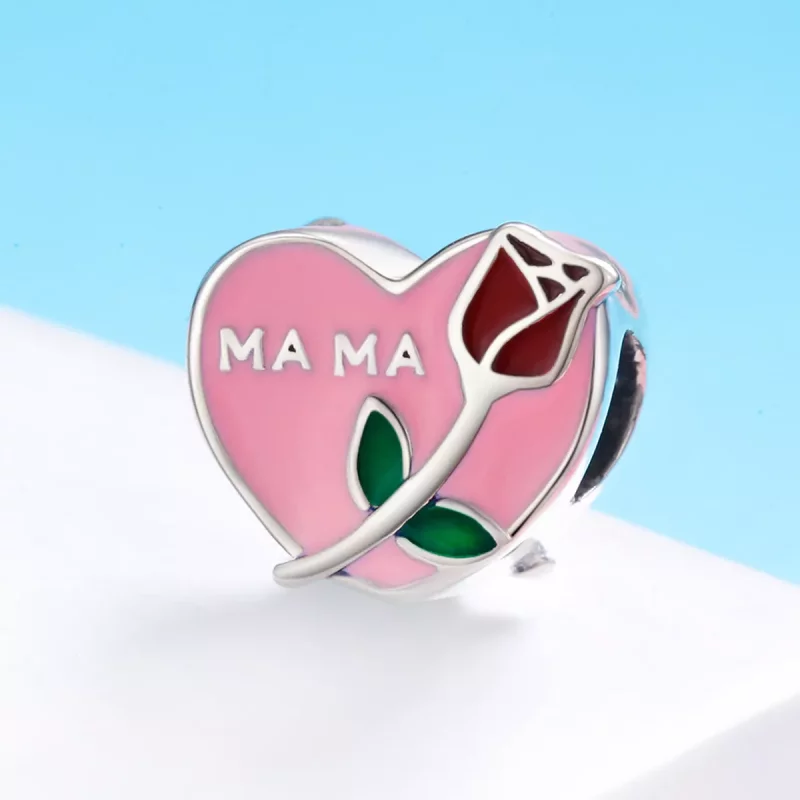 (imagen para) Charm de Confesión del Amor Materno en estilo Pandora de Plata - SCC652 - Ver 3