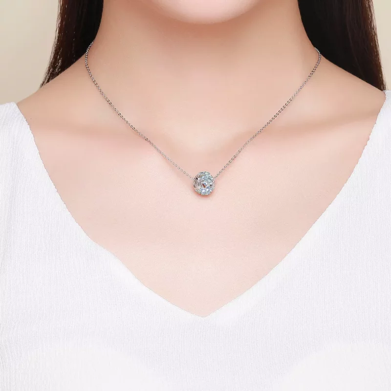 (imagen para) Charm de copos de nieve elegante plateado al estilo Pandora - SCC941 - Ver 5