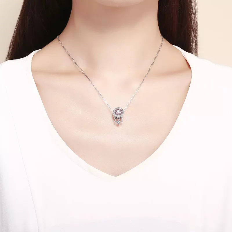 (imagen para) Charm de Corazón Brillante en Plata Estilo Pandora - SCC998 - Ver 5