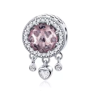 (imagen para) Charm de Corazón Brillante en Plata Estilo Pandora - SCC998