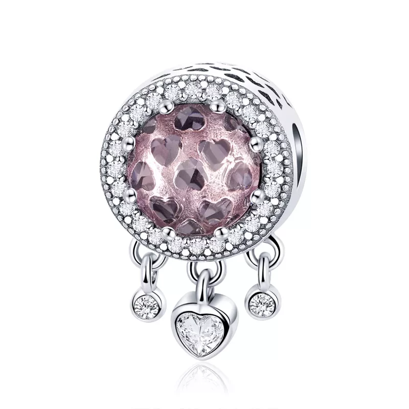 (imagen para) Charm de Corazón Brillante en Plata Estilo Pandora - SCC998