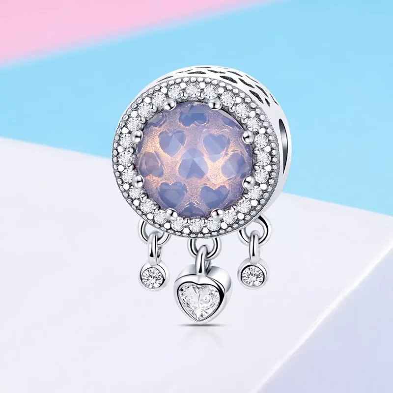 (imagen para) Charm de corazón brillante estilo Pandora - SCC999 - Ver 2