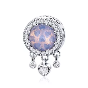 Charm de corazón brillante estilo Pandora - SCC999 (imagen para) Charm de corazón brillante estilo Pandora - SCC999
