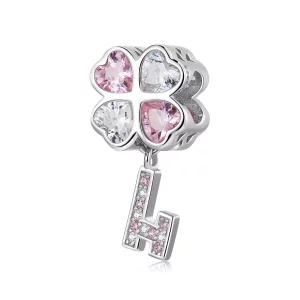 (imagen para) Charm de corazón de trébol de la suerte estilo Pandora - SCC2123