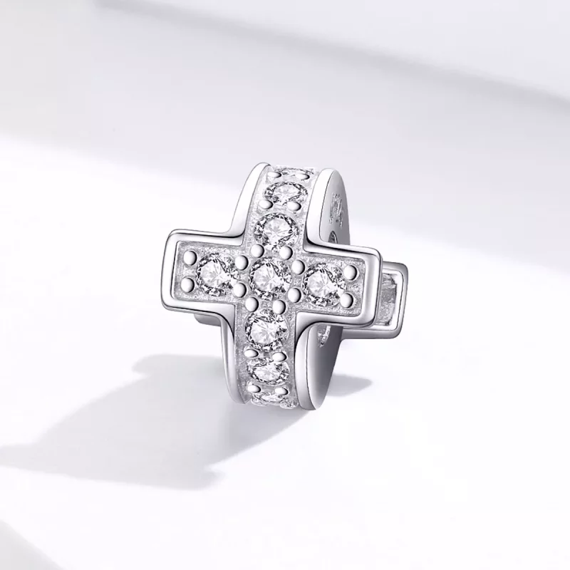 (imagen para) Charm de Cruz de Plata al Estilo Pandora - SCC1292 - Ver 3