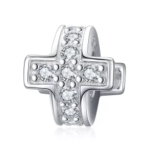 (imagen para) Charm de Cruz de Plata al Estilo Pandora - SCC1292