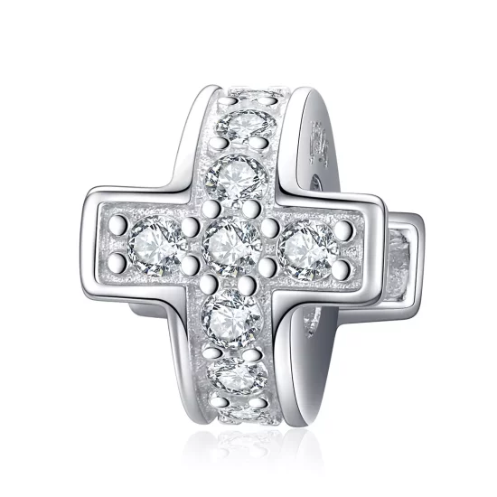 (imagen para) Charm de Cruz de Plata al Estilo Pandora - SCC1292