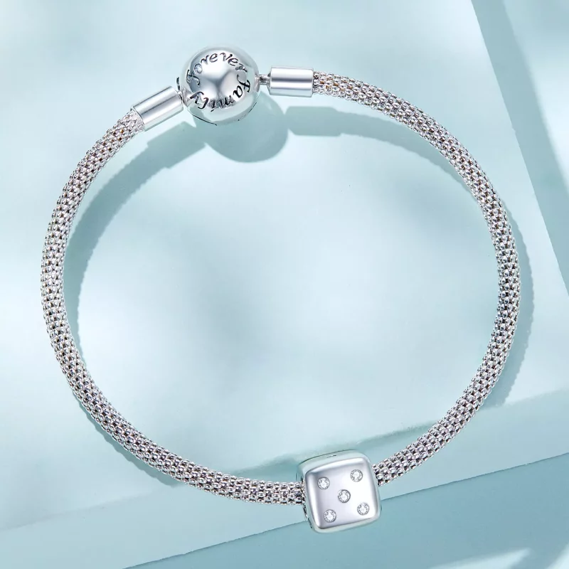 (imagen para) Charm de Dado de la Suerte al estilo Pandora - SCC2362 - Ver 4