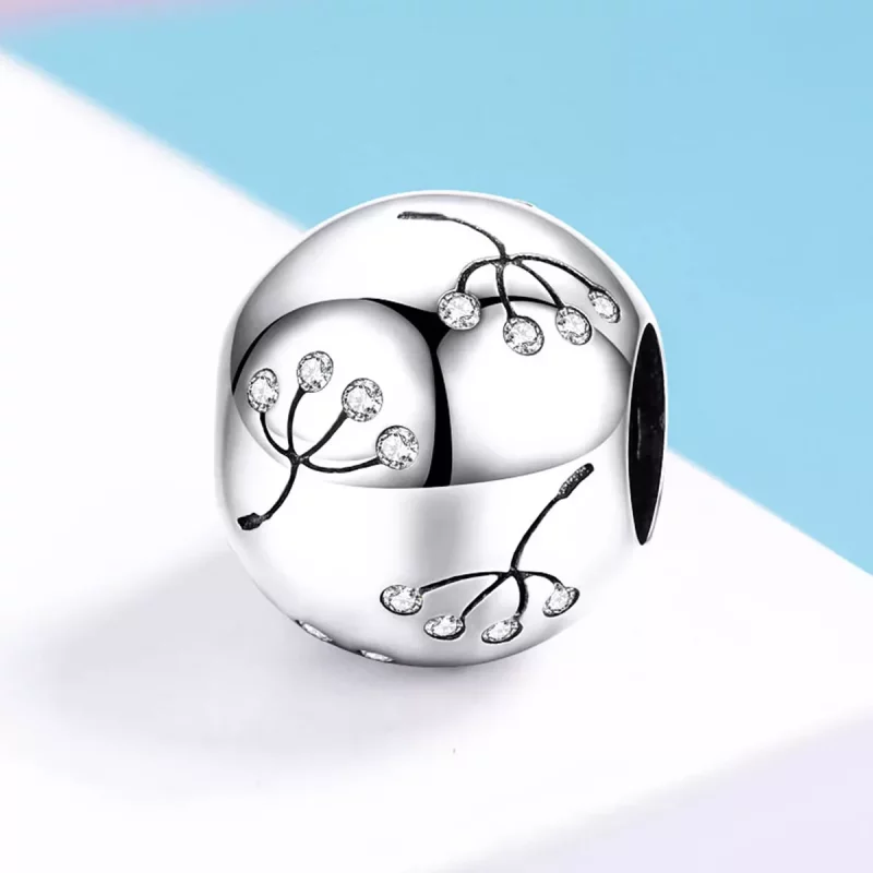 (imagen para) Charm de Diente de León de Plata estilo Pandora - BSC053 - Ver 2