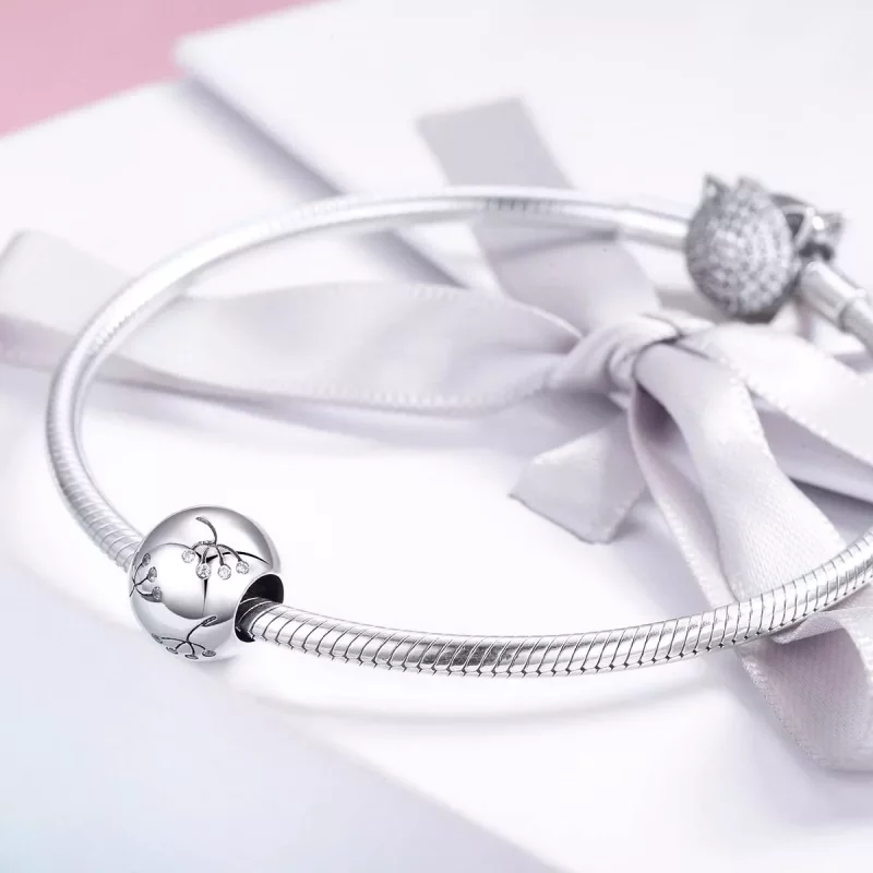 (imagen para) Charm de Diente de León de Plata estilo Pandora - BSC053 - Ver 3