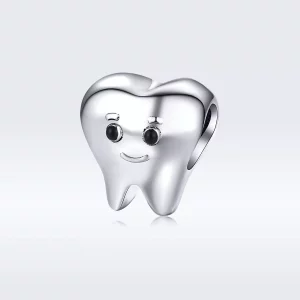 (imagen para) Charm de diente plateado estilo Pandora - SCC1401