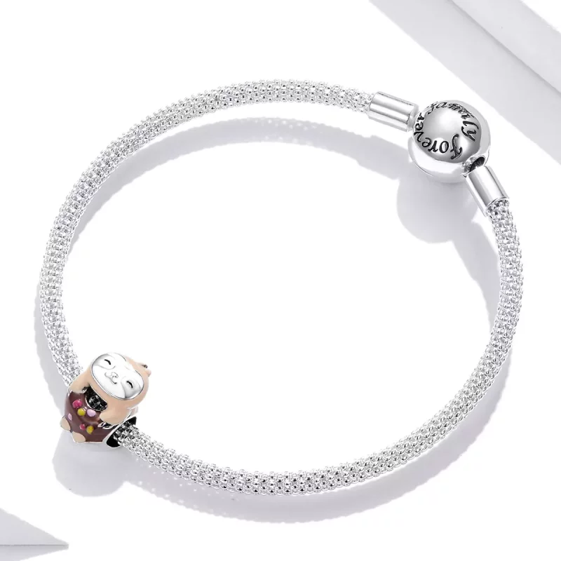 (imagen para) Charm de Donut con Estilo Pandora de Perezoso - SCC1881 - Ver 3