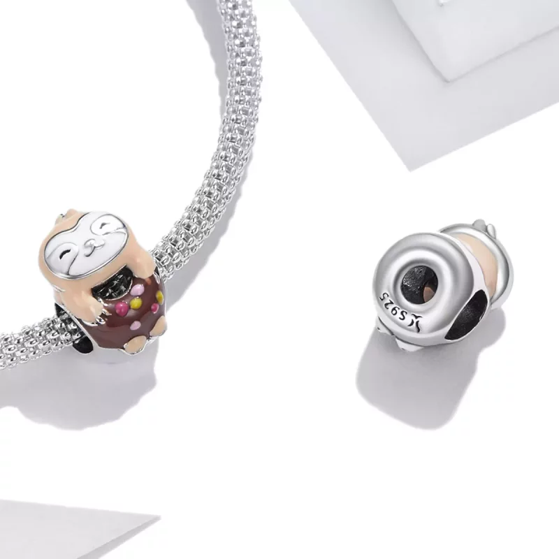 (imagen para) Charm de Donut con Estilo Pandora de Perezoso - SCC1881 - Ver 4