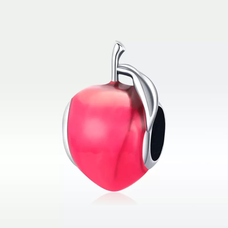 (imagen para) Charm de Durazno Encantador de Plata al Estilo Pandora - SCC1834 - Ver 5