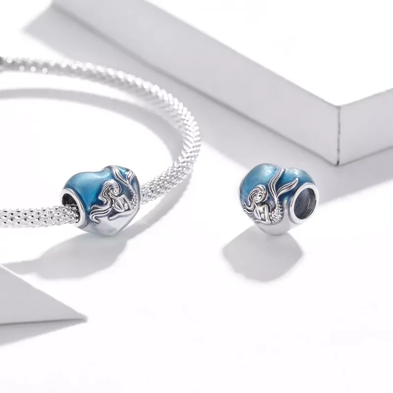 (imagen para) Charm de ensueño de la Sirenita estilo Pandora en plata - SCC1801 - Ver 4