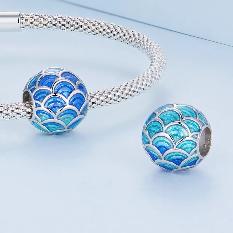 (imagen para) Charm de Escamas de Dragón al Estilo Pandora - BSC683 - Ver 4