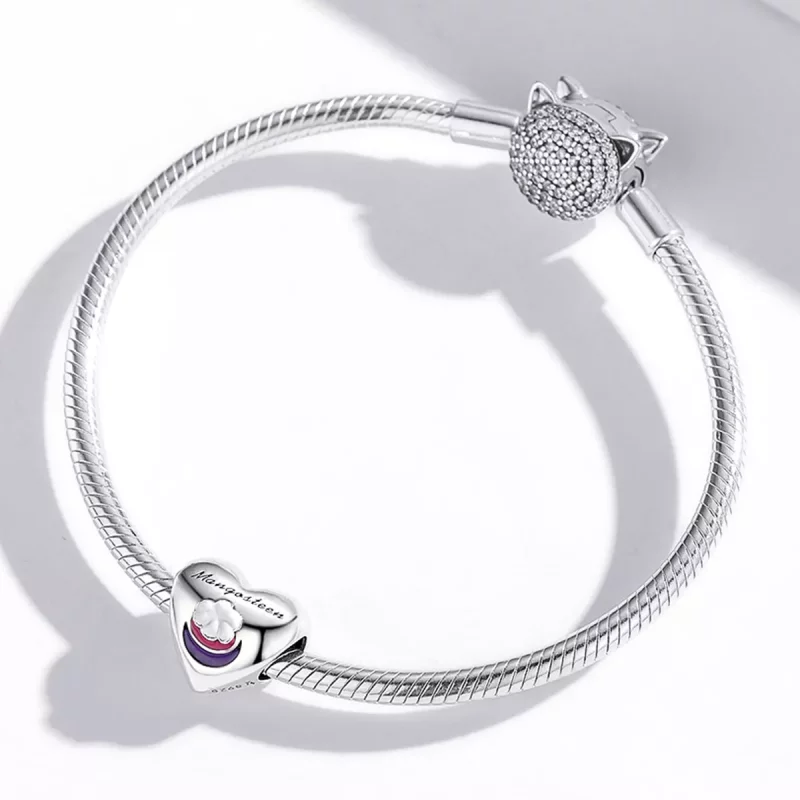 (imagen para) Charm de estilo Pandora con amor de mangostán - SCC1954 - Ver 4